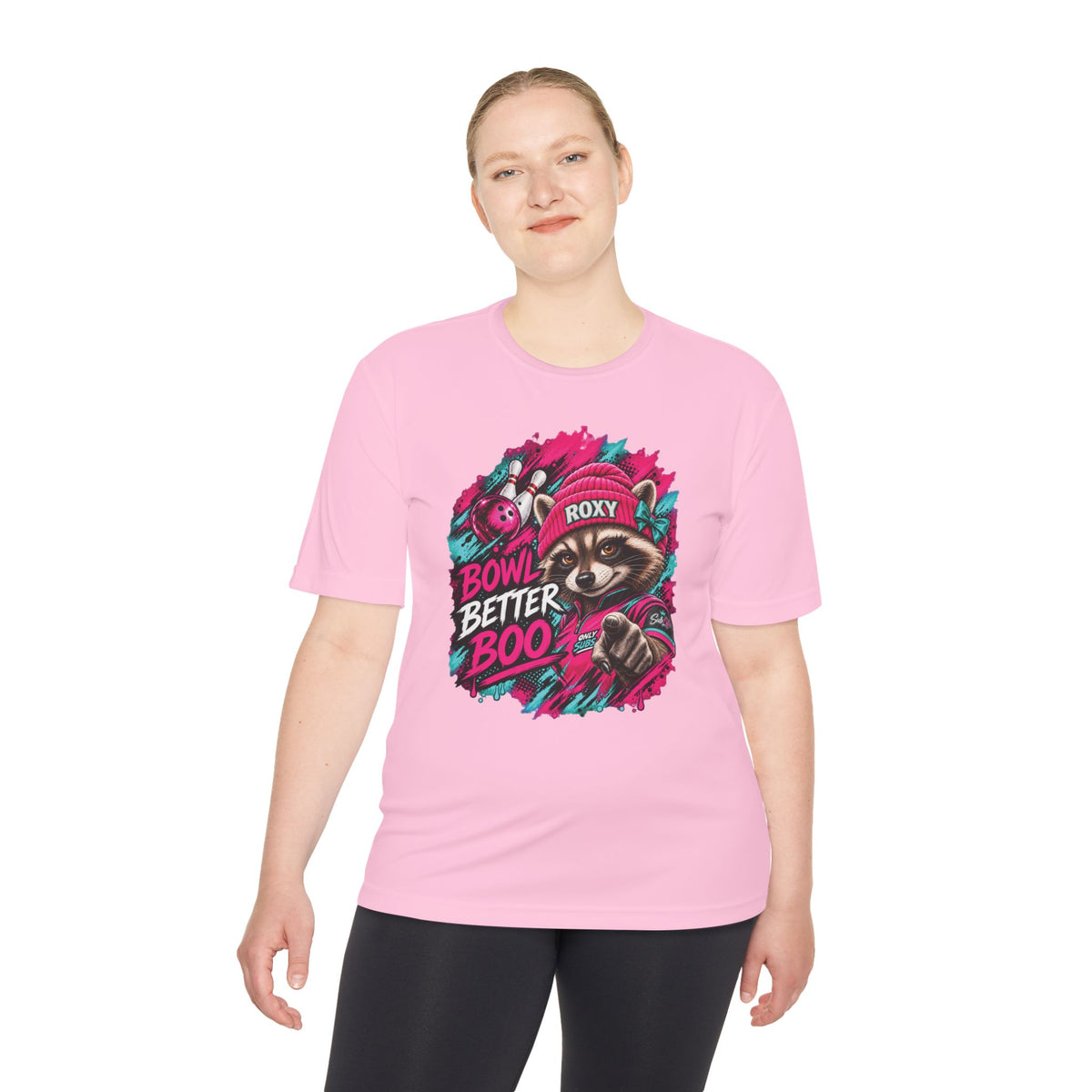 Bowling Raccoon Tee — “Bowl Better Boo” Moisture‑Wicking Graphic Shirt
