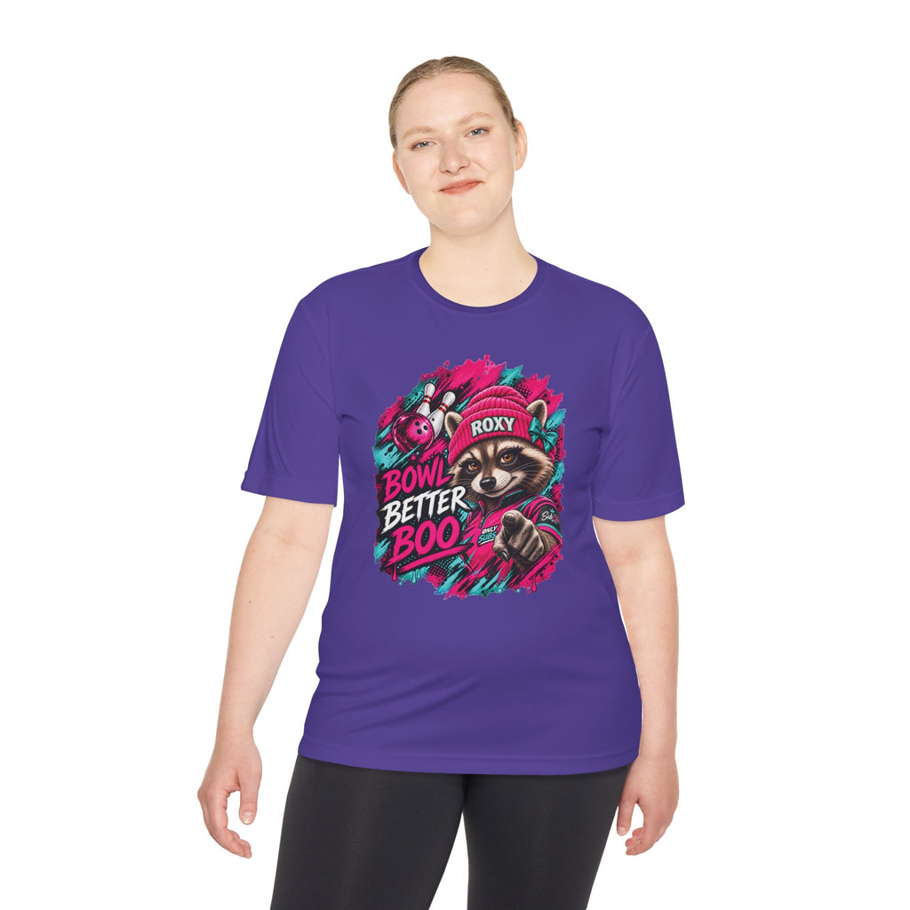 Bowling Raccoon Tee — “Bowl Better Boo” Moisture‑Wicking Graphic Shirt