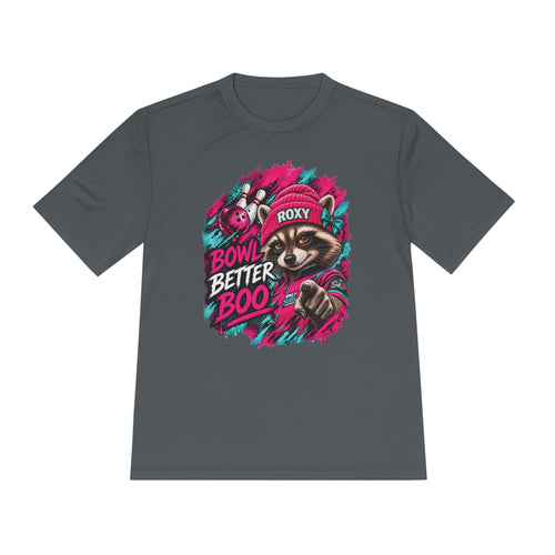 Bowling Raccoon Tee — “Bowl Better Boo” Moisture‑Wicking Graphic Shirt